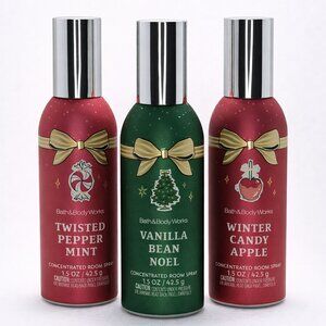 Bath & Body Works 3 Pack HOLIDAY TRIO Room Spray
